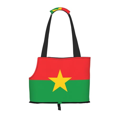 Flag of Burkina Faso Pet Tote Bag - Waterproof and Wear-Resistant Portable Shoulder Bag for Small Dogs and Puppies