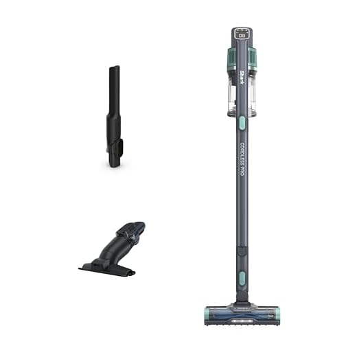 Shark IZ631H Cordless Pro Vacuum with PowerFins and Self-Cleaning Brushroll, Includes Upholstery Tool & Crevice Tool, Up To 60 Minute Runtime, HEPA Filtration, Cordless Vacuum, Dark Grey/Mojito
