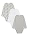 Dim Mixte bébé Body Manche Longue Ensemble de t shirt pour b s et bambins, Multicolore (Pois Blanc Gris), 3 mois EU