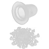 Watris Veiyi 100 Stück Farbkappen Tattoo, Silikon Tattoo Cups, Tattoo Tintenbecher für Augenbrauen Tattoos, Lippen Tattoos(S)