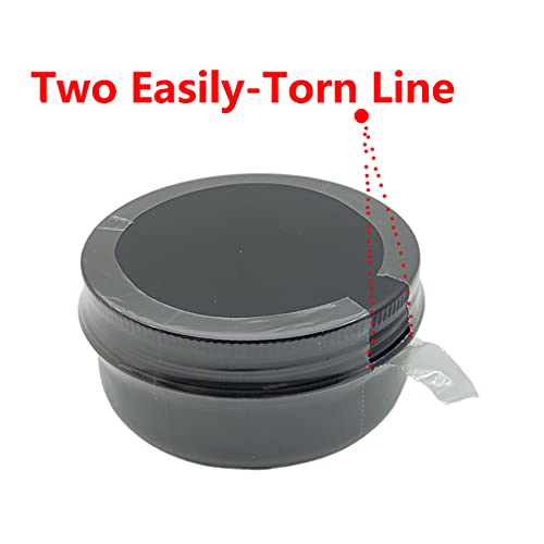 Image of 200Pcs Heat Shrink Wrap Film Shrink Seal Bands for 2oz /60ml Aluminum Tin Jar, Easy to Use, Make Products More Professional (For 60g Aluminum Jar) (Pack of 2)