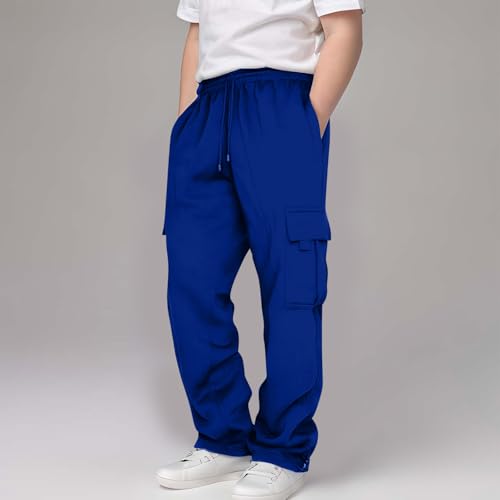 Boys Childrens Casual Sports Sweatpants Trendy Drawstring Jogger Pants Sweatpants Lightweight for 3-13 Years4