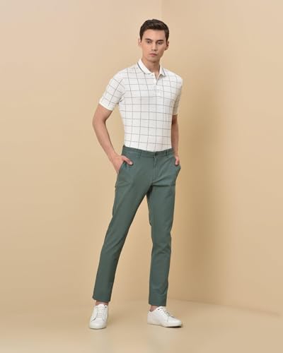 Image of Blackberrys Men's Cotton Blend Slim Casual Trousers