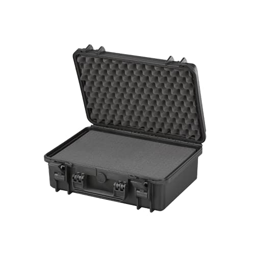 TomCaseWaterproof Outdoor Case 47 x 37 x 18 cm with Grid Foam/Cube Foam; IP67 Transport Case (Black)