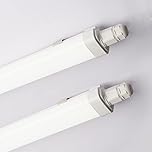 Sundertech LED Batten Light 5FT 145CM [2 Packs], 6500K Cold White Integrated Tube Light 45W 4950lm Built-in Connector, IP65 Waterproof, Energy Saving for Indoor/Outdoor/Garage/Workshop/Warehouse