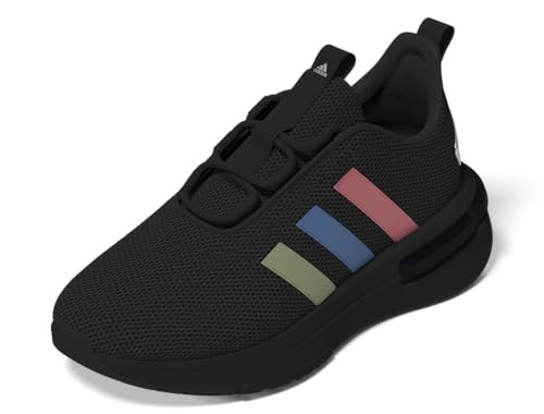 adidas Racer TR23 Sneaker, Black/Silver Metallic/Black, 6 US Unisex Big Kid