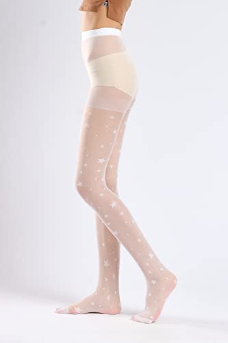 Image of Sahabowi Women Tights, Female Sheer High Waist Pantyhose, Vintage Control Top Stockings