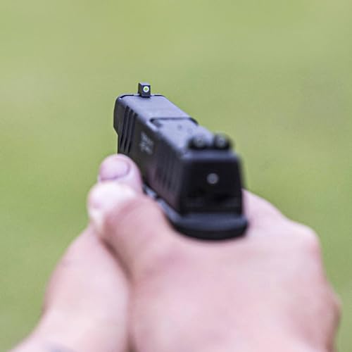 TruGlo Pistol Optic, Glow in the Dark Green/White Dot Sight for Smith & Wesson M&P Series Pistols, Tritium