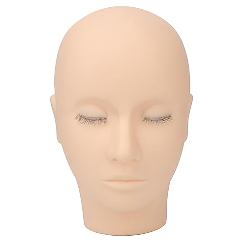 Lash Mannequin Head 3 Layers Safe Soft Silicone High Simulation Makeup Practice Head for Practice Lashes for Lash Extension Training