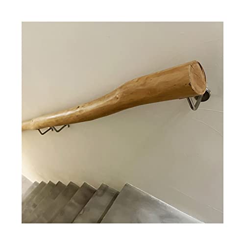 Barandilla de escalera de madera maciza para pared, ramas naturales, pequeña cantidad de procesamiento, pasamanos decorativos para escaleras interiores, apartamentos, villas, tamaño personalizable