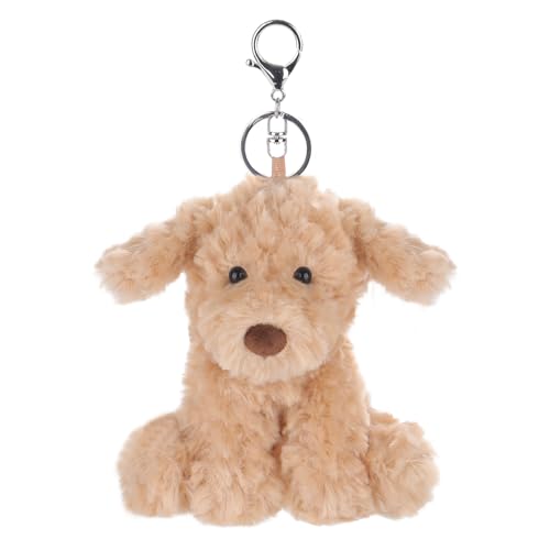 Image of Apricot Lamb Toys Plush Puppy Stuffed Animal Soft Keychain for Bag 4 in