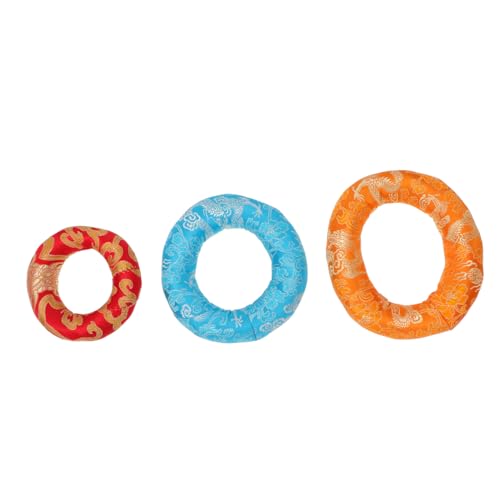 NULYLU 3個 ボウルマット シンギングボウルパッド ブッディスト サウンド ボウル パッド メディテーション ボウル リング ボウル枕 仏教ボウル 仏教製品 仏壇パッド コットン