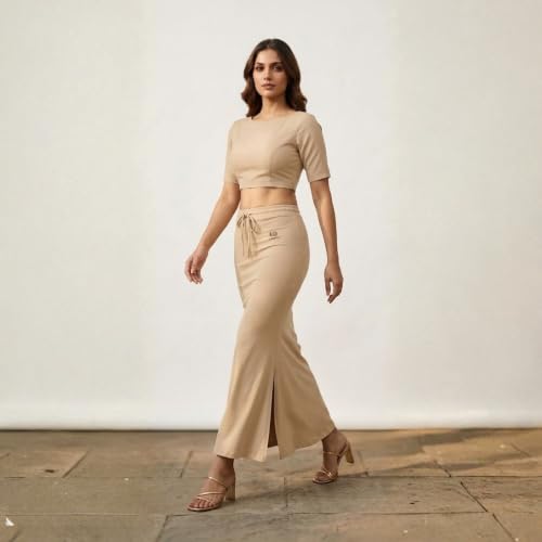 Image of Women's Saree Shapewear - Slim Fit Stretchable Petticoat for Sarees | Comfortable Waistband | Body Shaping Underskirt