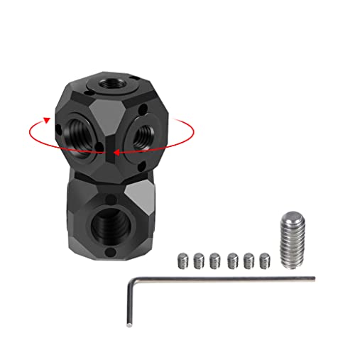 Camera PTZ Multi-Vite Foro Compatibile con Hero 13 Action Treppiede Braccio Magico Selfie Stick Microfono Luce di Riempimento Adattatore girevole a doppio strato