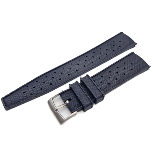 Bracelet montre tropical caoutchouc FKM souple fini les rayures - 7