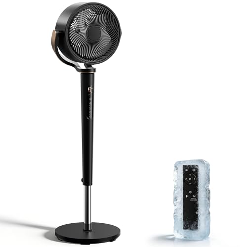 Image of AKIRES Pedestal Fan for Bedroom,120+120Omnidirectional Oscillating Standing Fan,Quiet Floor Fan with DC Motor