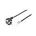 Goobay 50083 Gewinkeltes Stromkabel / Offene Kabelenden & angepresste Aderendhülsen / 90 Grad Schutzkontaktstecker / Universelles Netzkabel / Schwarz / 2m Baby,Schwarz günstig Kaufen-Goobay 50083 Gewinkeltes Stromkabel / Offene Kabelenden & angepresste Aderendhülsen / 90 Grad Schutzkontaktstecker / Universelles Netzkabel / Schwarz / 2m