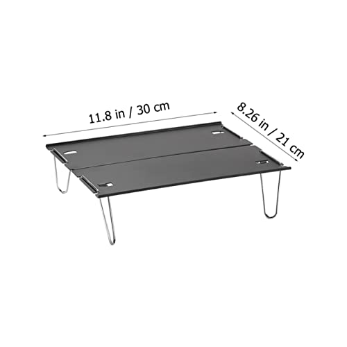 OHPHCALL 1 conjunto de mesa dobrável de alumínio para mochilão, mesa de chá removível ao ar livre, m