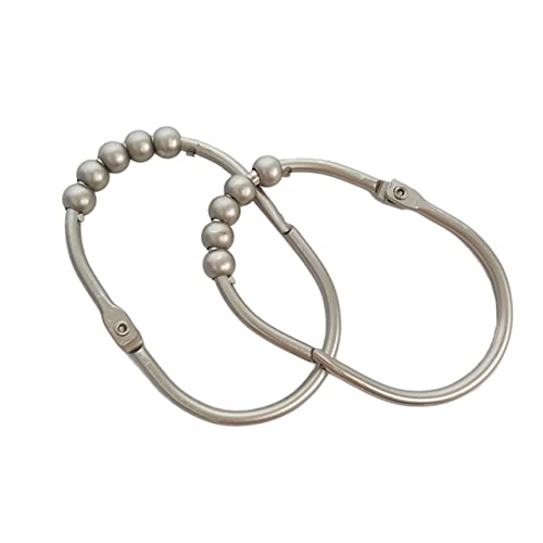 MUCKLILY 12pcs Shower Curtain Hook Shower Hooks with Clips Brushed Nickel Shower Hooks Shower Rod Rings Shower Curtain Rings Bronze Shower Curtain Rod Bronze Shower Curtain and Rings