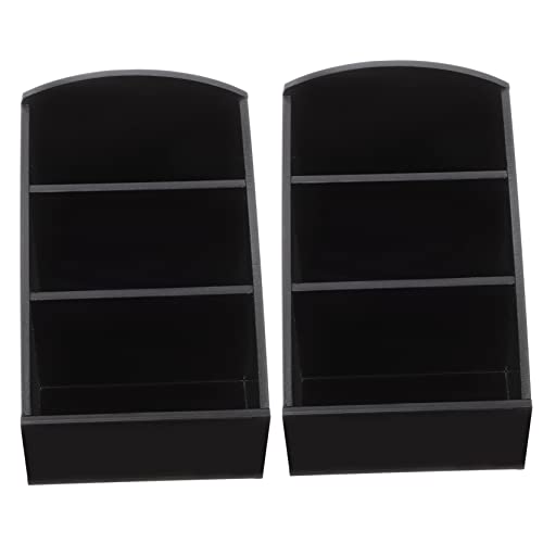 SOLUSTRE 2Pcs Coffee Bag Holder and Condiment Organizer Acrylic Tea Bag Storage Box for Countertop Elegant Design for Kitchen Home Office and Coffee Bars