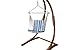 Petra Leisure Hanging Chair - Cozy Swing for Home & Garden Relaxation. 265LB Weight Capacity (Stand NOT Included) (Blue Stripe)