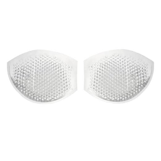 VASANA Silikon-BH-Einsätze atmungsaktiv perforierte rutschfeste Brustvergrößerer-Einsätze Waschbare verdickende BH-Einlagen halbklebend 1 Paar