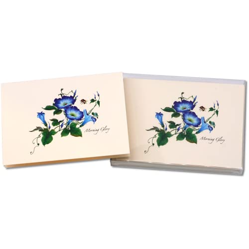Image of Earth Sky + Water - Morning Glories Notecard Set - 8 Blank Cards with Envelopes