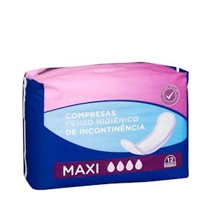 Compresa sin alas de incontinencia Maxi Paquete 12 ud.