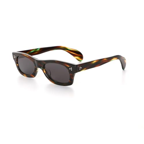 Lunettes de soleil rétro en acétate noble chic col. c3 pour femme et homme