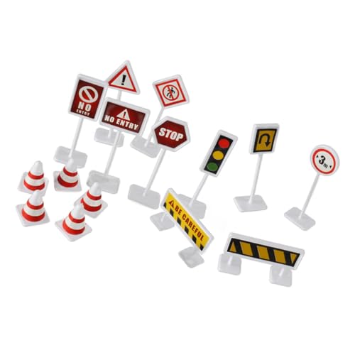 ULTECHNOVO 6セット 用交通標識おもちゃ 耐久性製リアル模擬道路標識 遊びながら交通ルール学習 幼稚園教育補助教材 家 学校向け