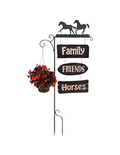 Tough1 Garden Stake Horses with Plant Hanger