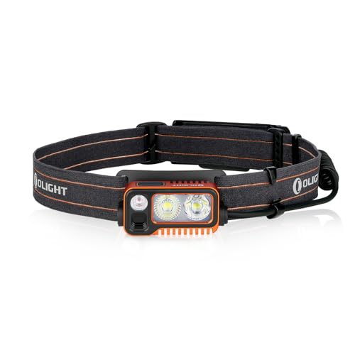 OLIGHT Array 2 Pro Gestensensor LED Stirnlampe 1500lm 150m Leuchtweite USB-C Wiederaufladbare Kopflampe 3 Lichtquellen mit Rotlicht 60°verstellbar...