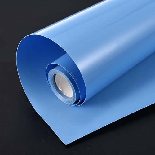 Vinyle de transfert thermique HTV anti-déchirure bleu clair pour échenillage facile