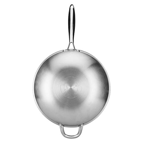 Wok de acero inoxidable con mango desmontable y antidezlizante miniatura 4