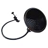 AxcessAbles 6 Inch Dual Layer Studio Microphone Pop Filter for Isolation Shield, Pop Blocker with 14 Inch Gooseneck for Blue Yeti Mic, AT2020, Recording Studios. Mic Pop Guard #4
