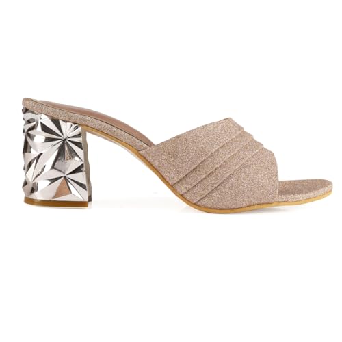 Image of MOSAC Women Casual /Party Block Heel Mules Heel Wedding Fashion Sandals for Women & Girls