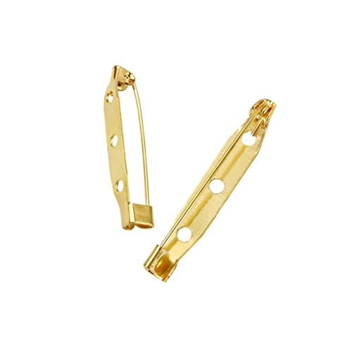 DOITOOL 200pcs Heavy Duty Locking Pin Backs Safety Pins 4cm Clasp for DIY Jewelry Making