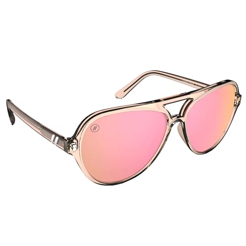 Blenders Eyewear Skyway – Polarized Sunglasses with Aviator Frames, Wrap-Around Silhouette – 100% UV Protection – For Women