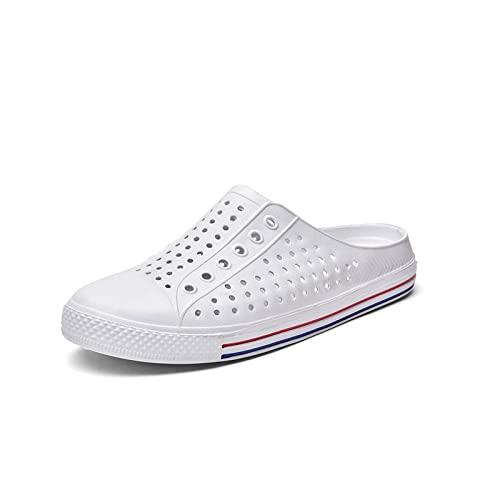 ETZRYSYB Sandalias transpirables de verano para hombre, antideslizantes, para exteriores, ligeras, para playa, para pesca, surf, White, 40 (feet 25 cm)