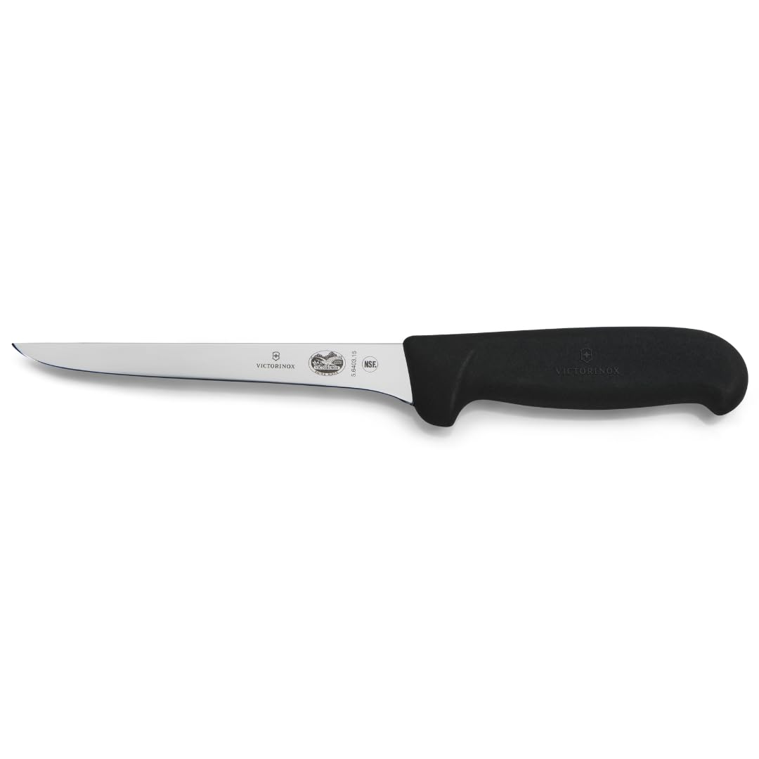 Victorinox Fibrox Cuchillo deshuesador 15 cm acero inoxidable hoja recta rígido negro