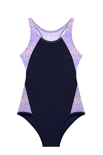 Image of Beautikini Period Swimwear One Piece Leakproof Menstrual Swimsuit Racerback Color Block Bathing Suit for Teen Girls Women