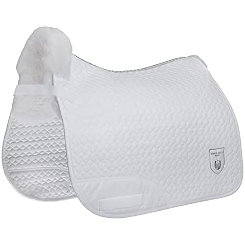 Werner Christ Horse Saddlecloth Champ D,made of real sheepskin in white white Cover