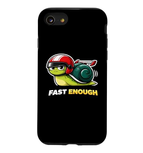Fast Enough Racing Snail �ʔ����}�X�R�b�g�O���t�B�b�N �X�}�z�P�[�X iPhone SE (2020) / 7 / 8 �p