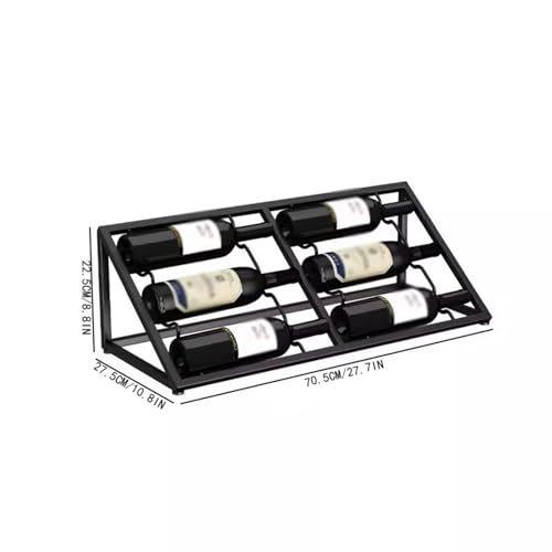 Soporte para botellas de vino negro de hierro ZCSO miniatura 2