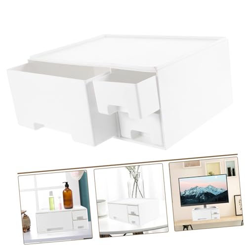 Support moniteur bureau blanc au design simple et sécurisé - 4