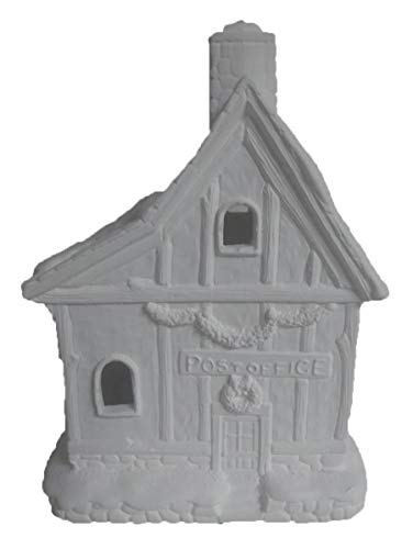 North Pole Post Office 7" x 6" x 5" Ceramic Bisque, Ready to Paint