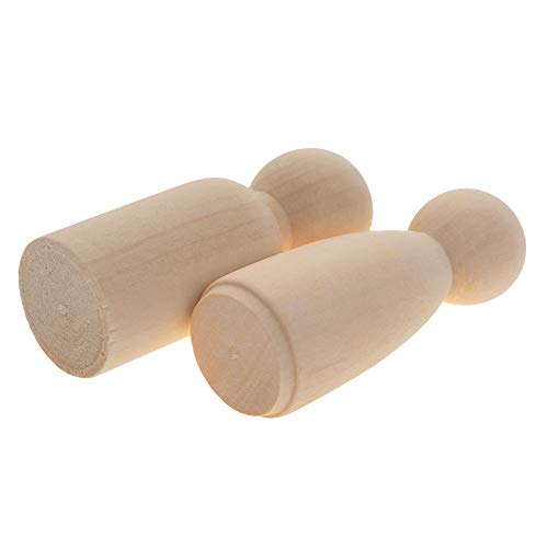 Wood Peg Dolls Unfinished 3.5 inch, Pack of 30 Wooden Peg People for DIY Crafts, 90mm 30pcs - Image 4