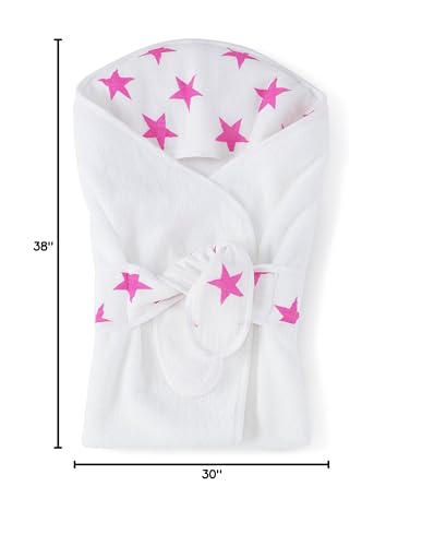 Image of aden + anais baby bath wrap, fluro pink