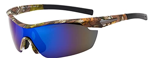 Image of Hornz Polarized Sunglasses Men Camouflage Wrap Around Sport Frame Lightweight