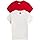Tommy Jeans Camisetas de Manga Corta Pack de 2 Mujer con Cuello Redondo, Multicolor (Ecru/Sapphire Red), S